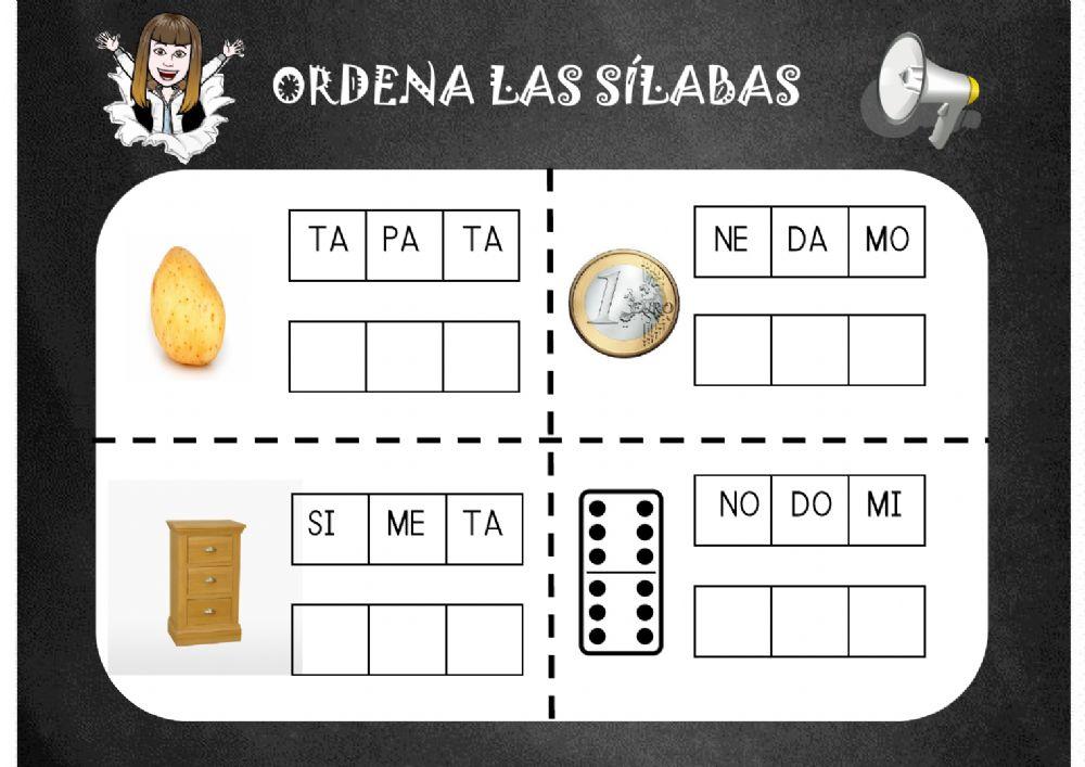 Ordena las sílabas