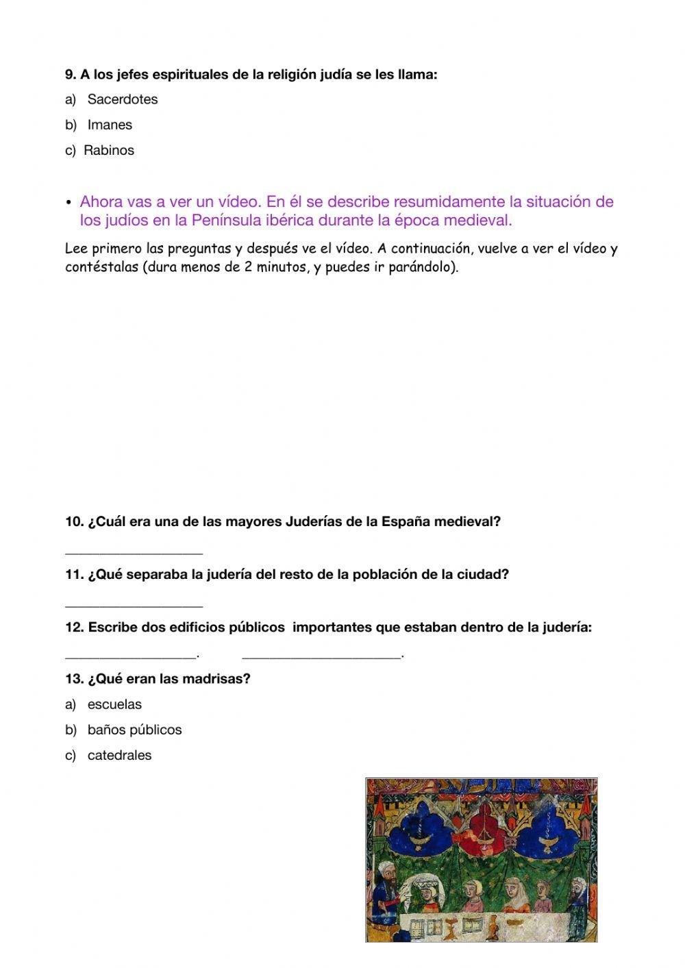 Los judíos en la España medieval