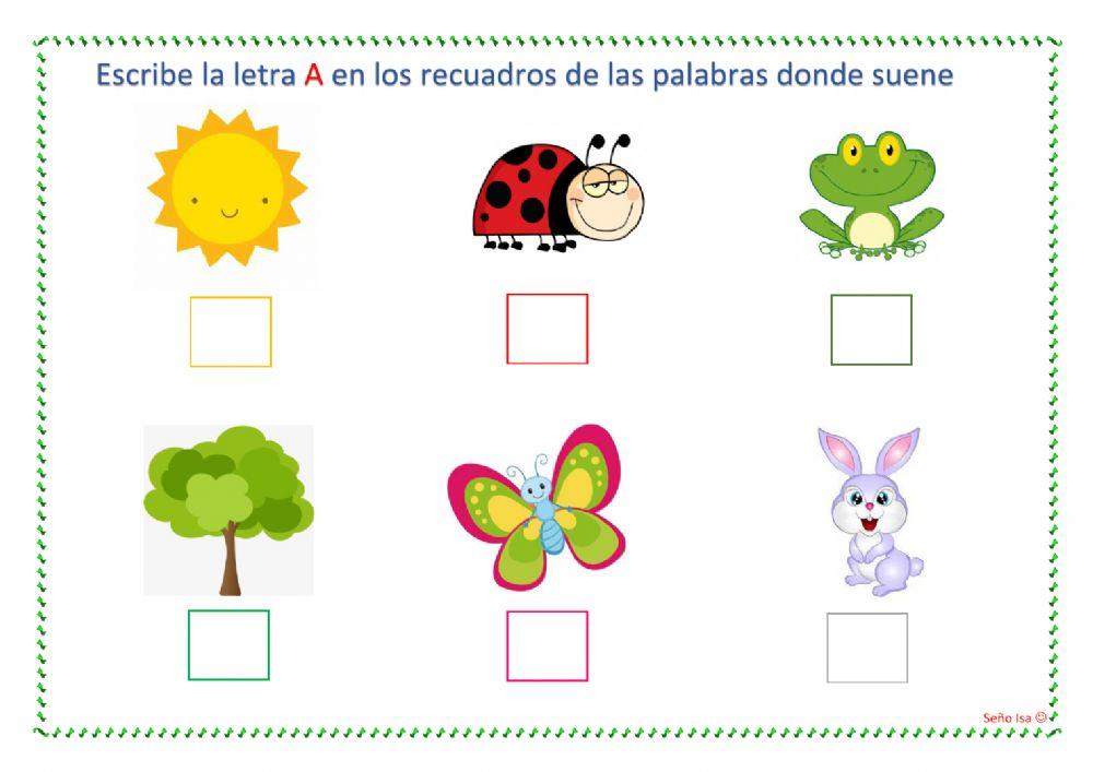 Discriminación auditiva letra A