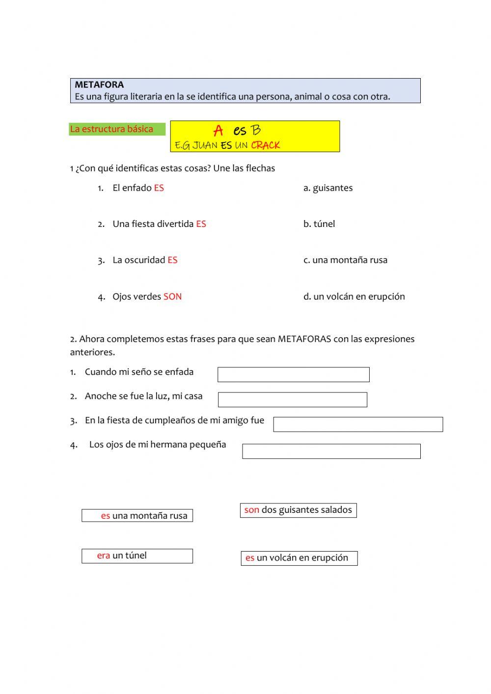 Practica de Metáfora