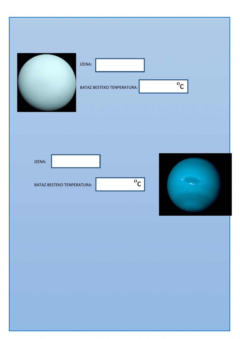 Unibertsoko tenperaturak
