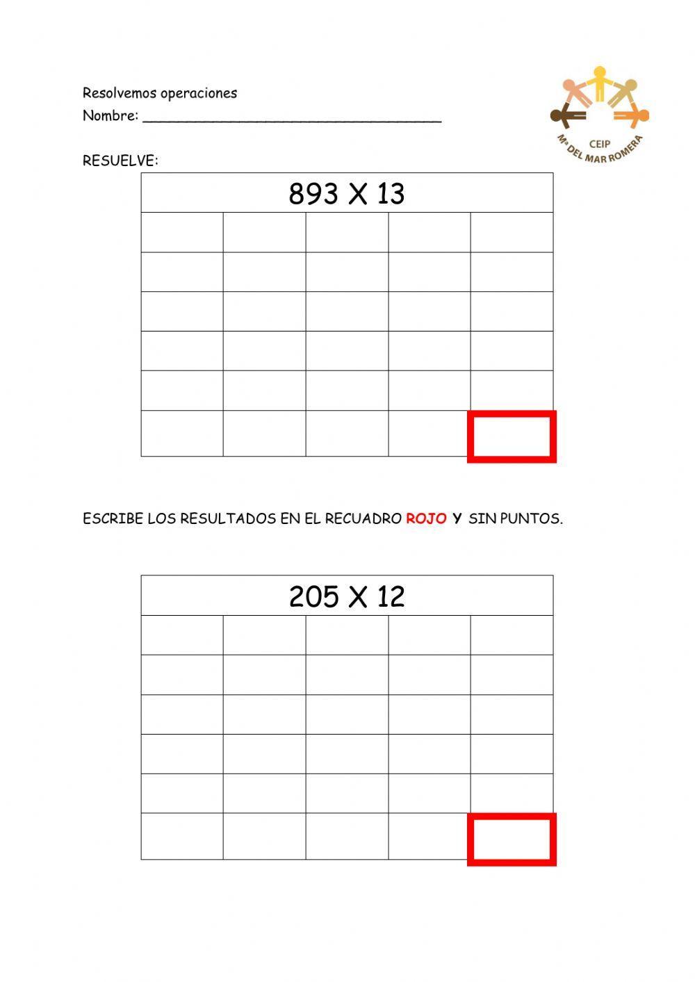 Multiplicación ABN 2 cifras