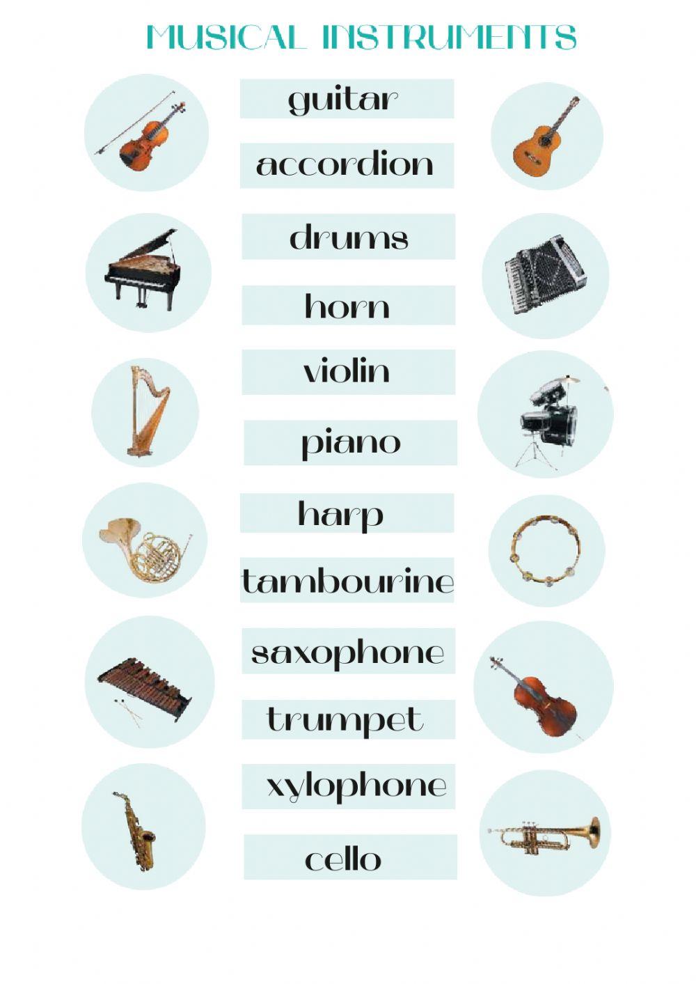 Vocabulary Musical Instruments