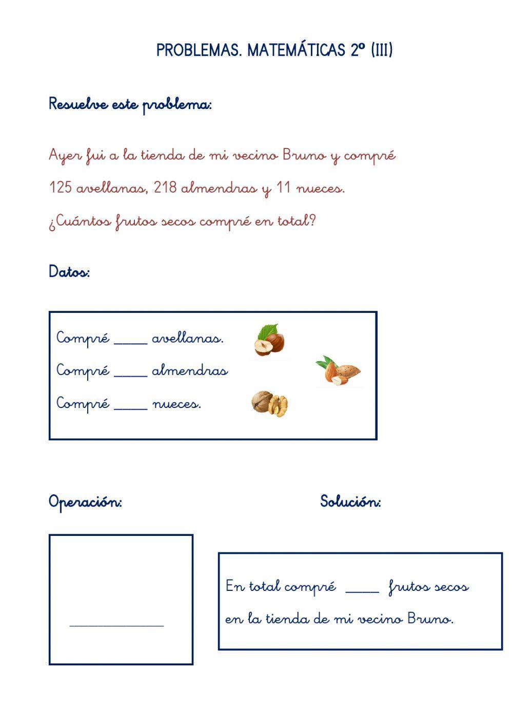 Problemas de matemáticas 2º . 3