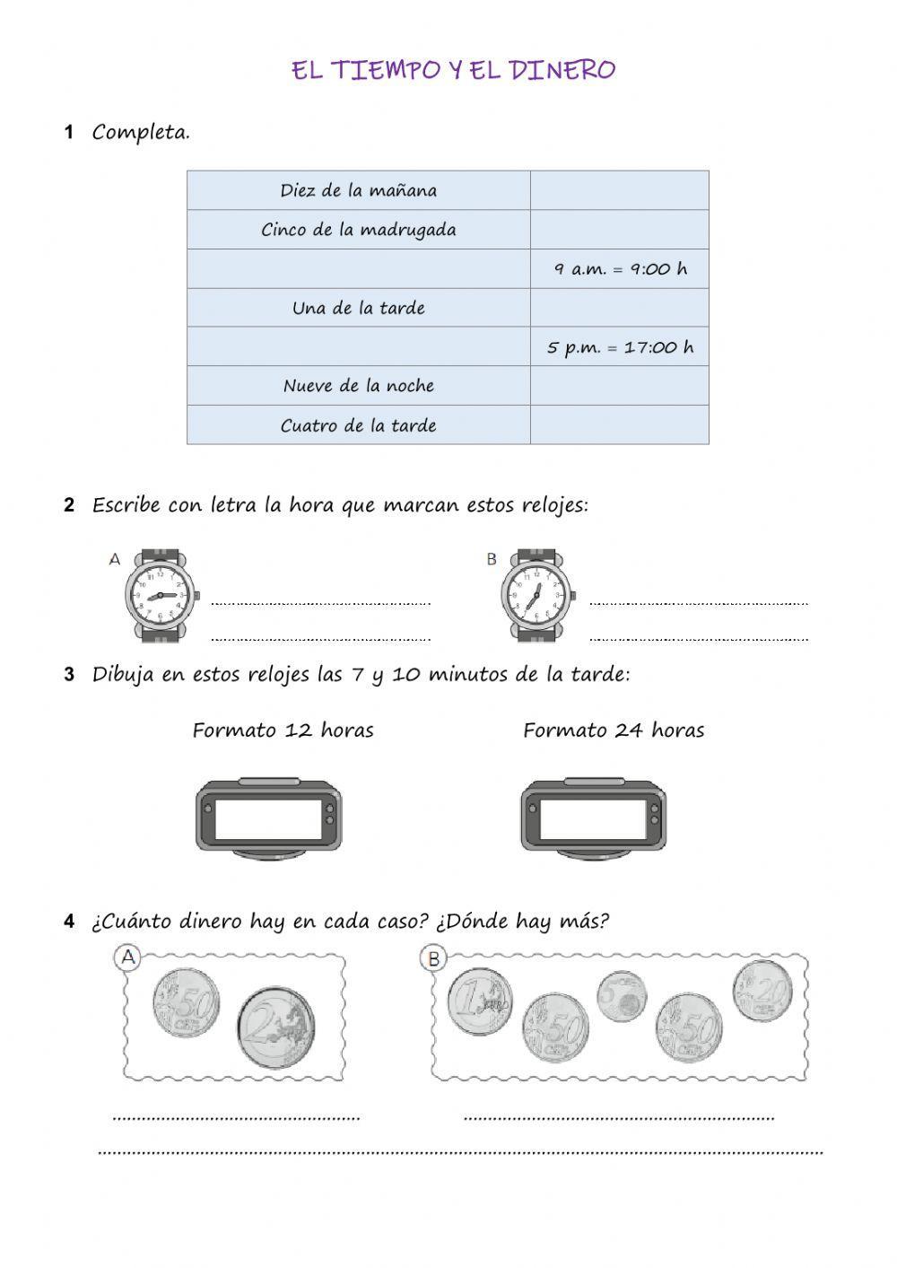 El tiempo y el uso del dinero