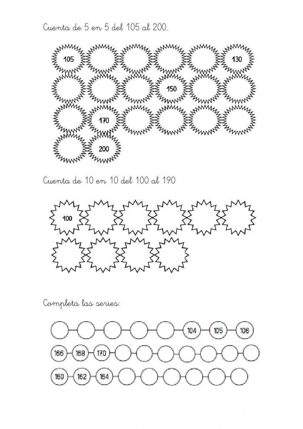 Numeración hasta el 200