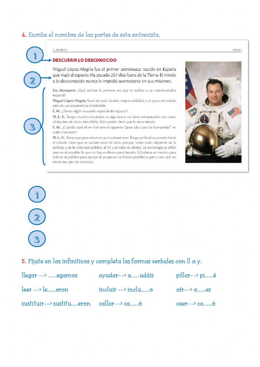 Entrevista, palabras compuestas, verbos con y, grados adjetivo