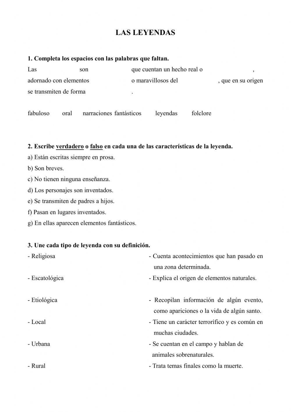 Las leyendas