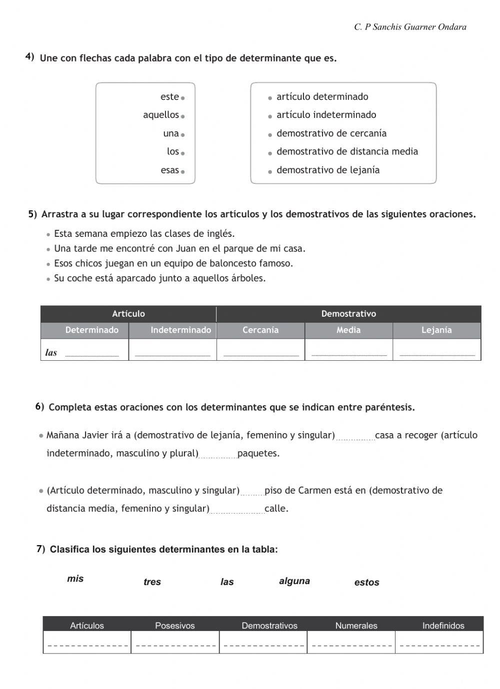 Comic i Determinantes