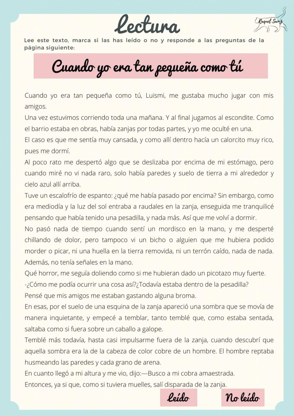 Comprensión anécdota