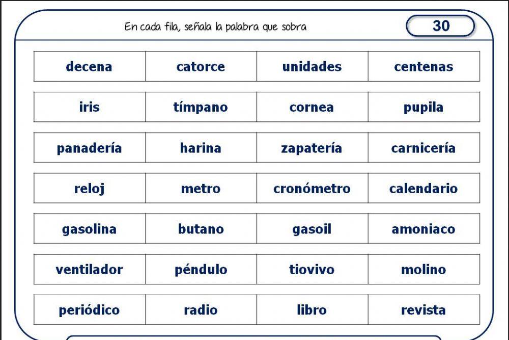 Intrusos de palabras 2