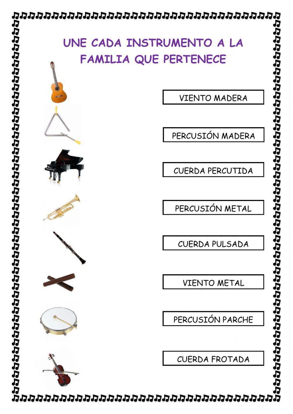 Familias de instrumentos Familias de instrumentos