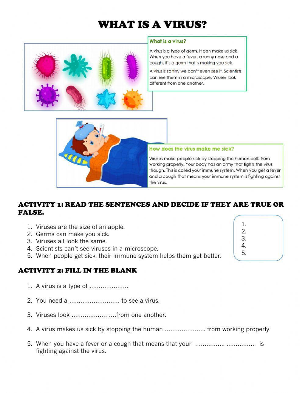 What Is a Virus? 5625098 | bcaballe1 | Live Worksheets