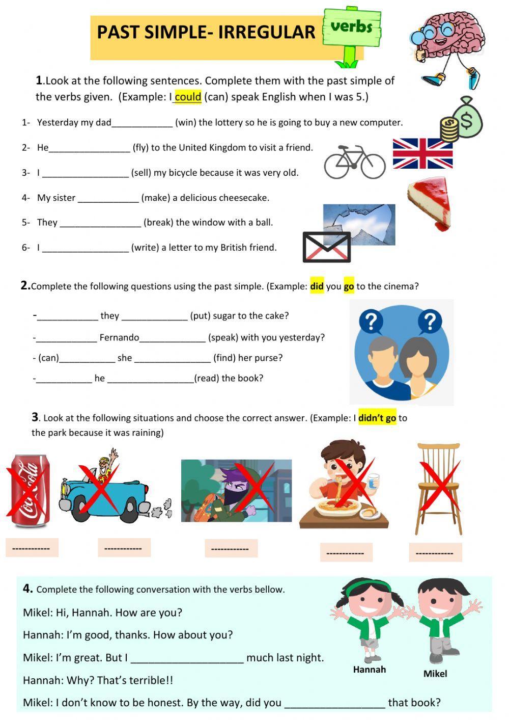 Past simple irregular verbs