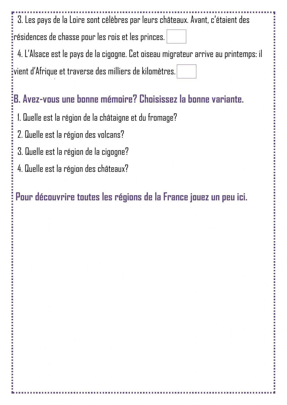 Les régions de la France. 5 classe