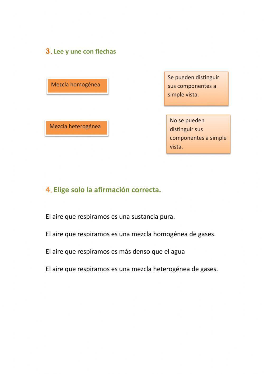 La materia y las mezclas