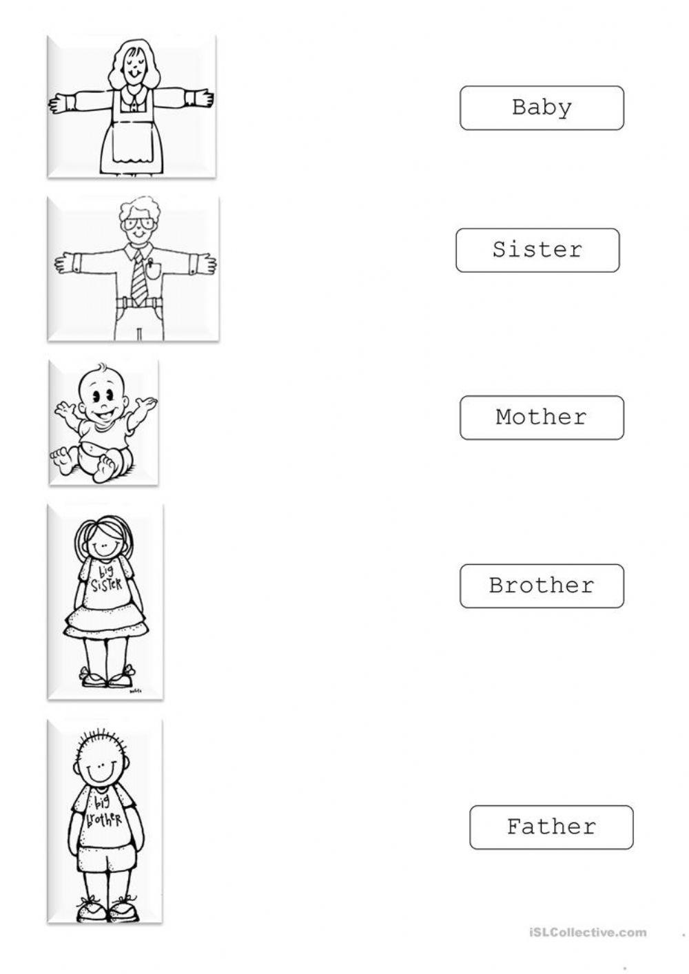Family Match worksheet | Live Worksheets