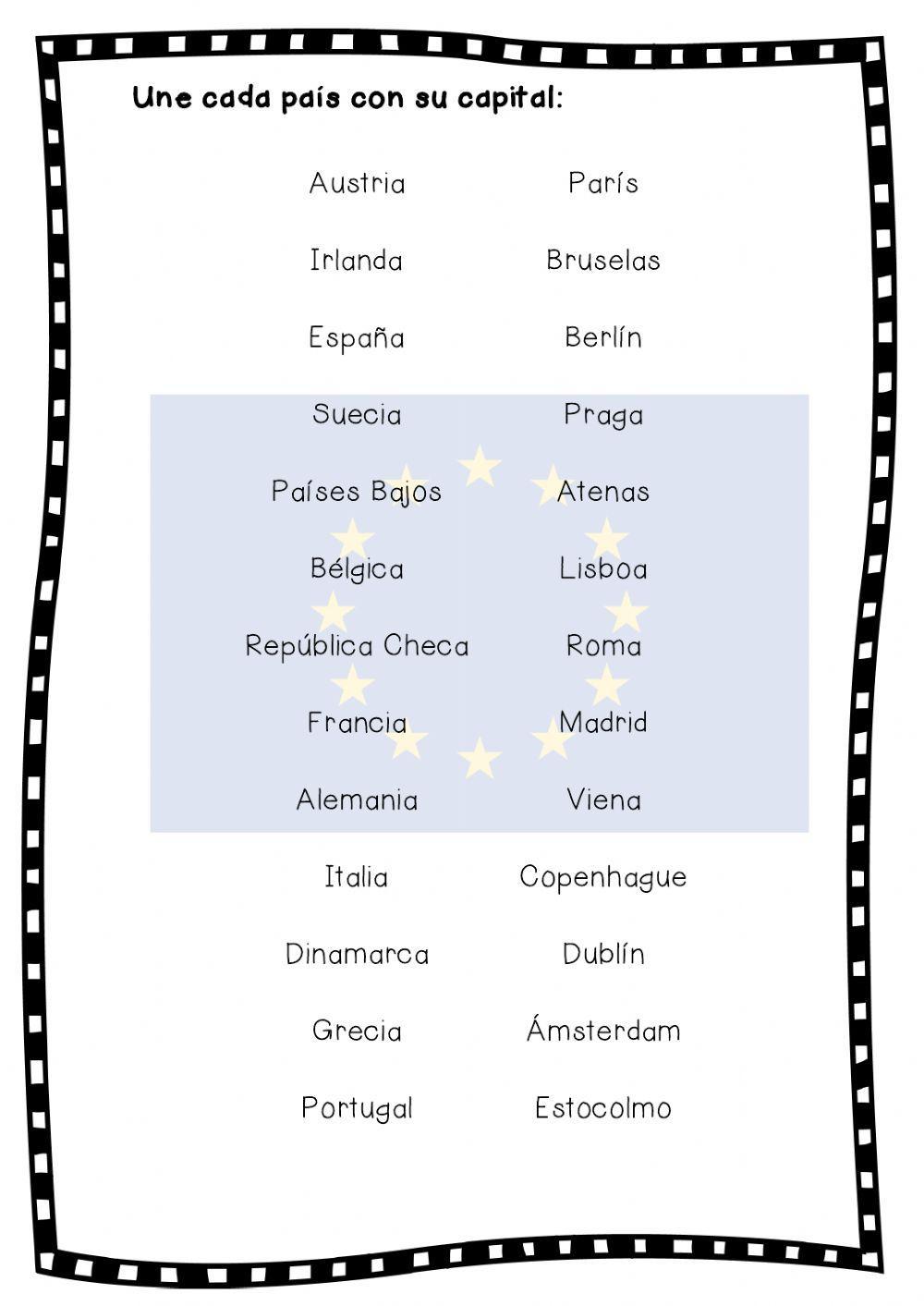 Capitales y países europeos