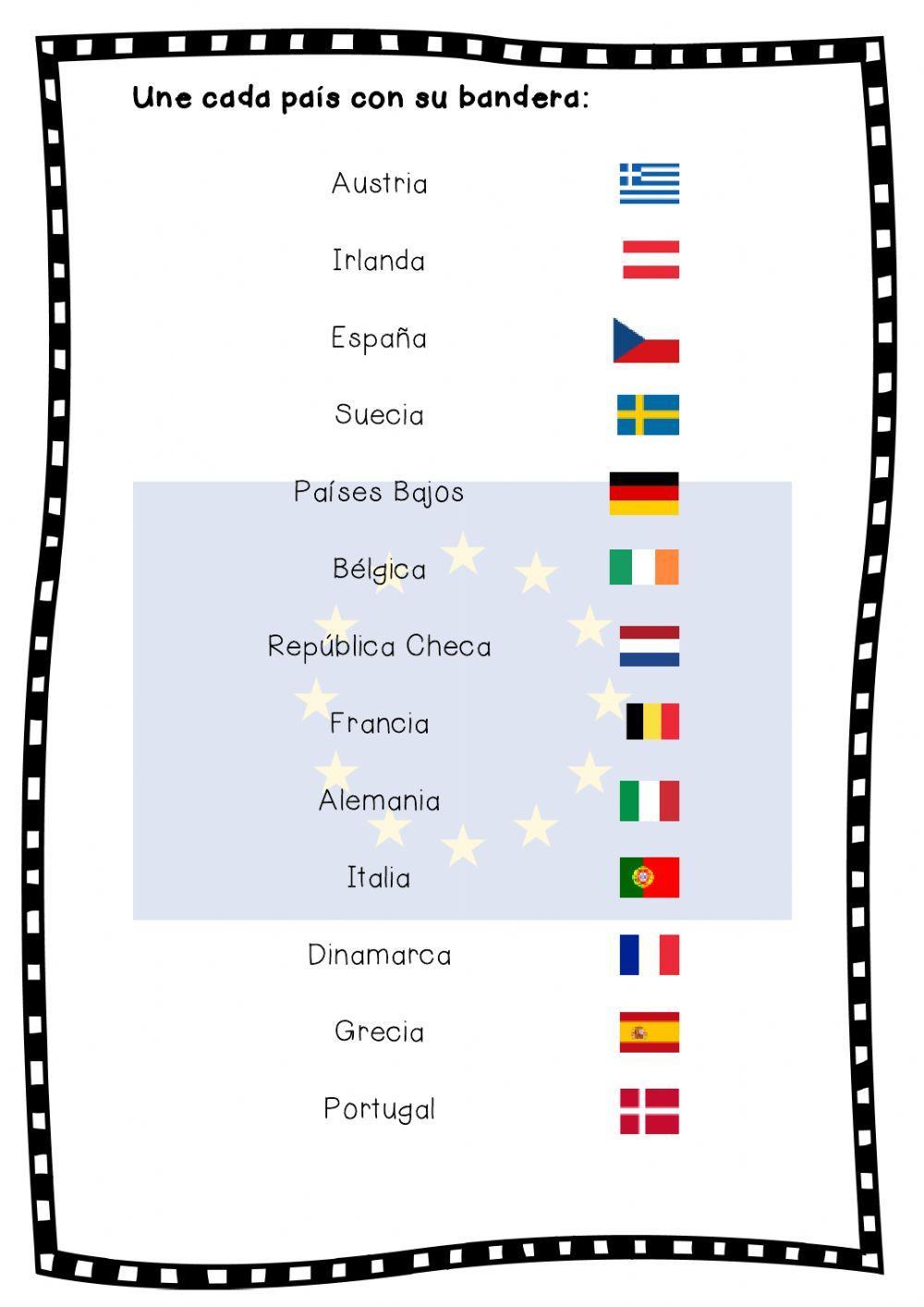 Países y banderas de Europa