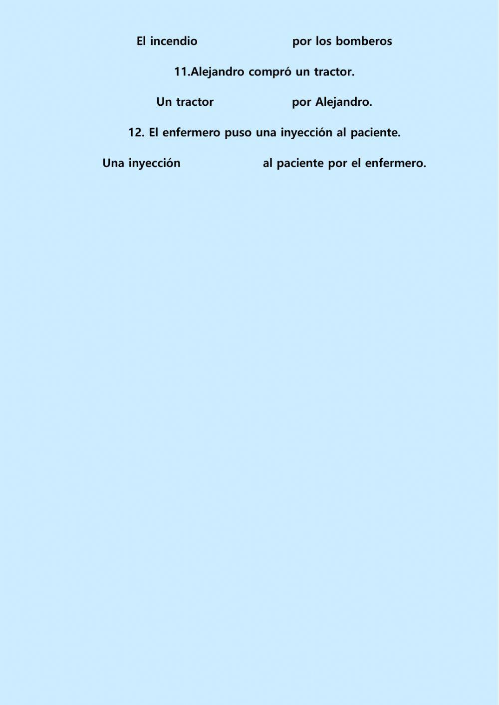 La voz activa y la voz pasiva