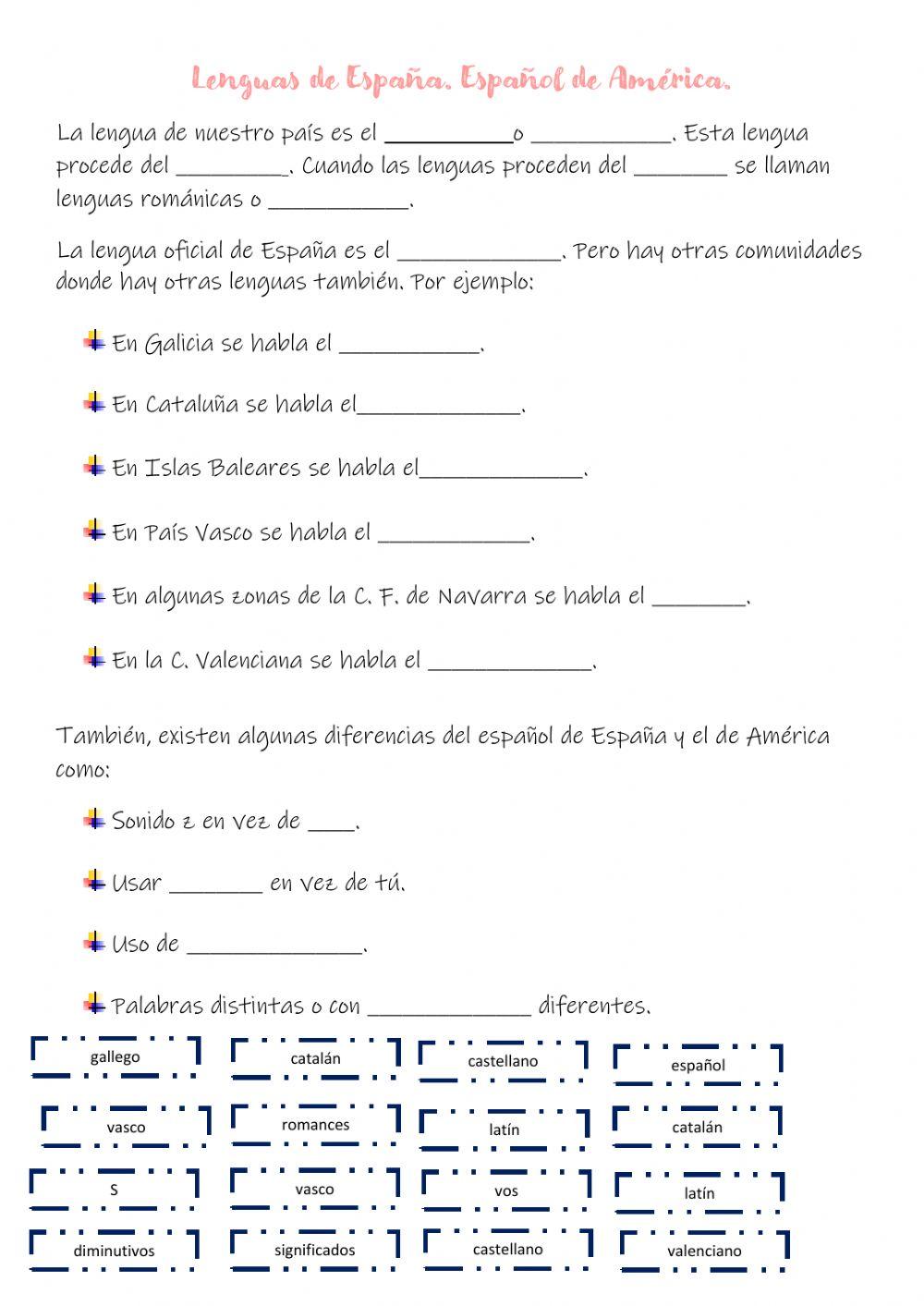 Lenguas de España y América