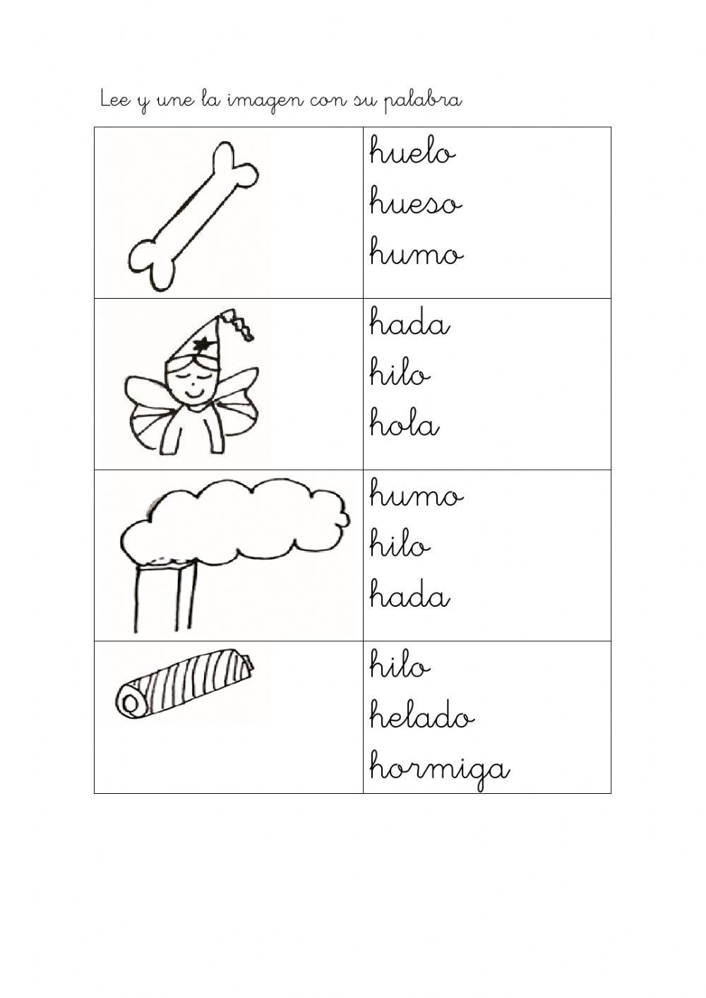 Lectoescritura letra h