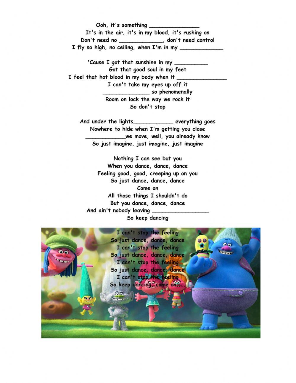 -Can't stop the feeling- Justin Timberlake