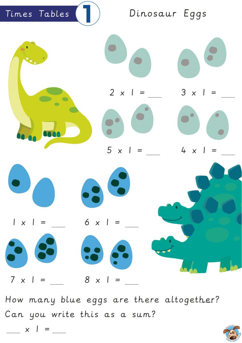 Dinosaur Eggs x1 tables