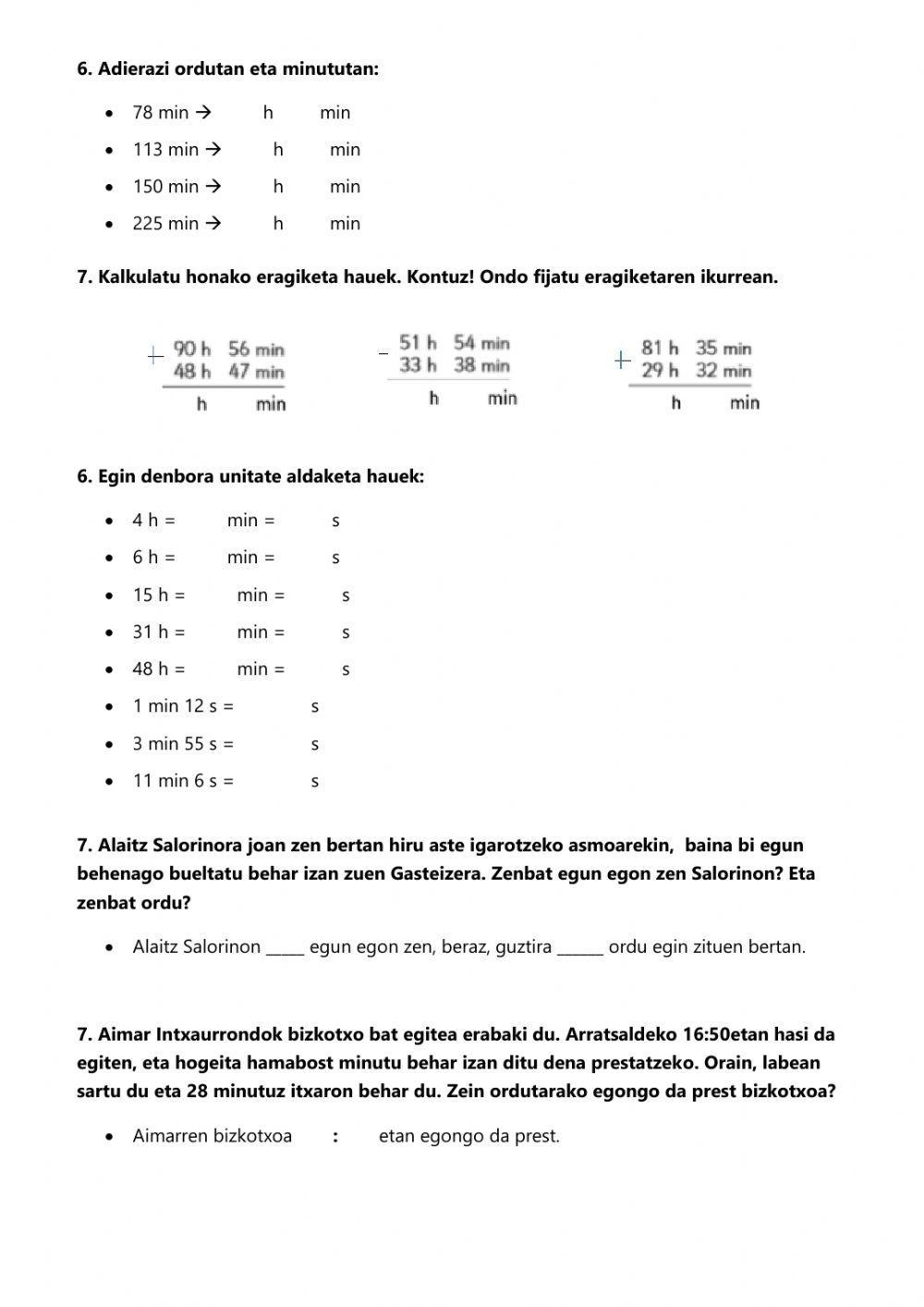 Neurriak: edukiera, luzera eta denbora