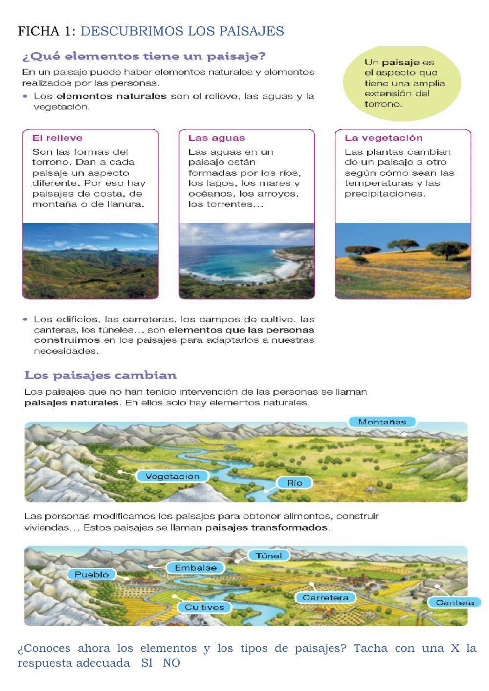 Descubrimos los paisajes