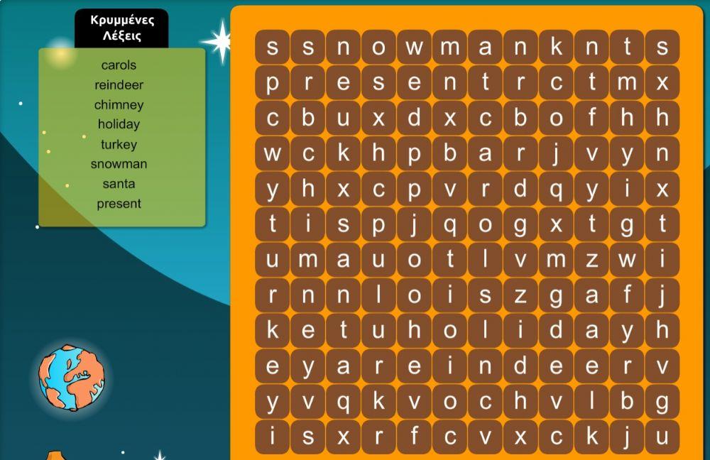 Christmas wordsearch