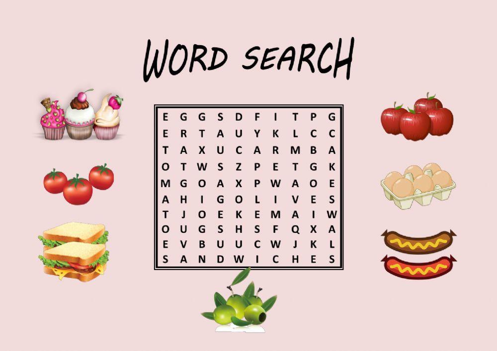 Word search food