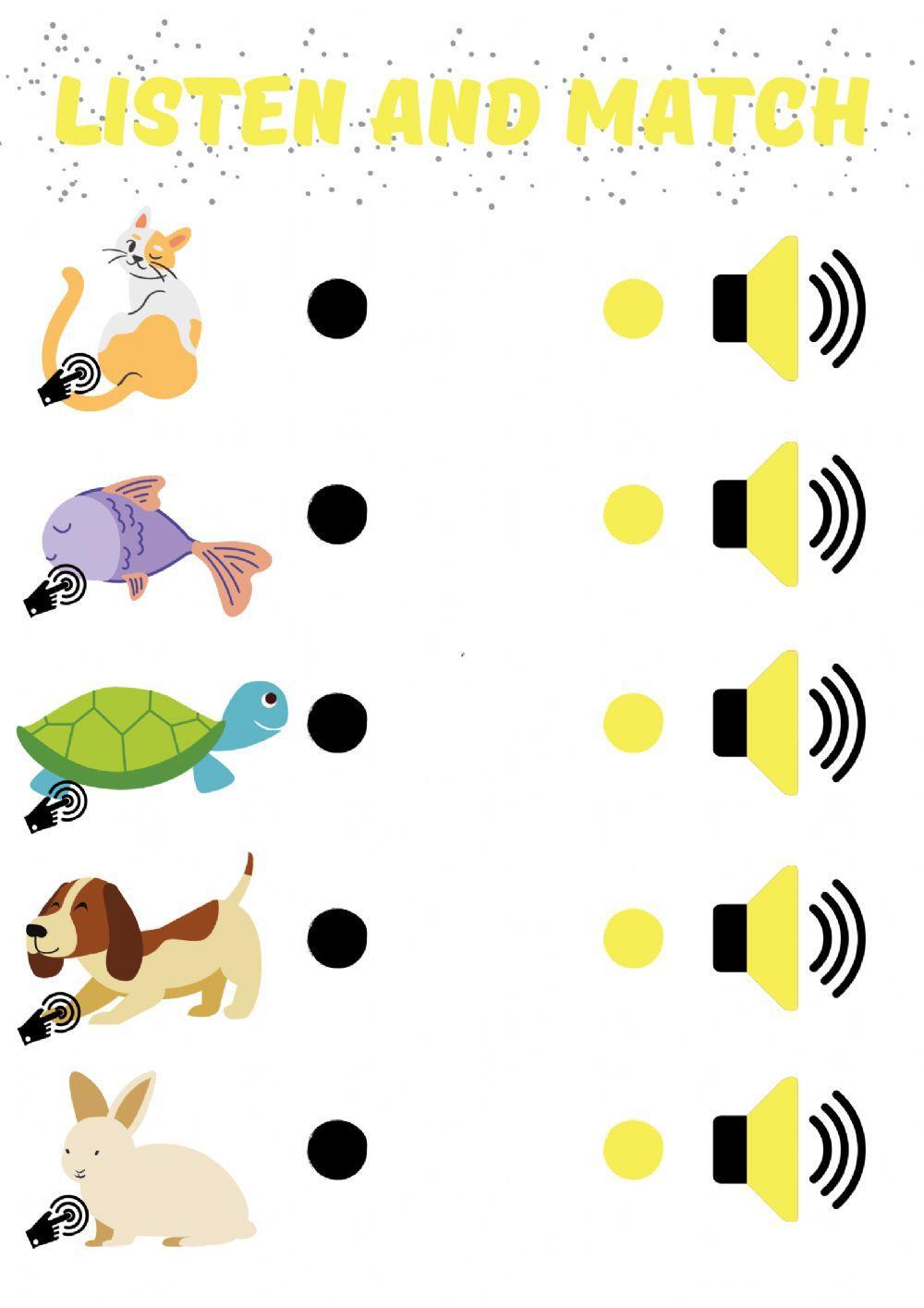 PETS. Listen and match PETS. Listen and match