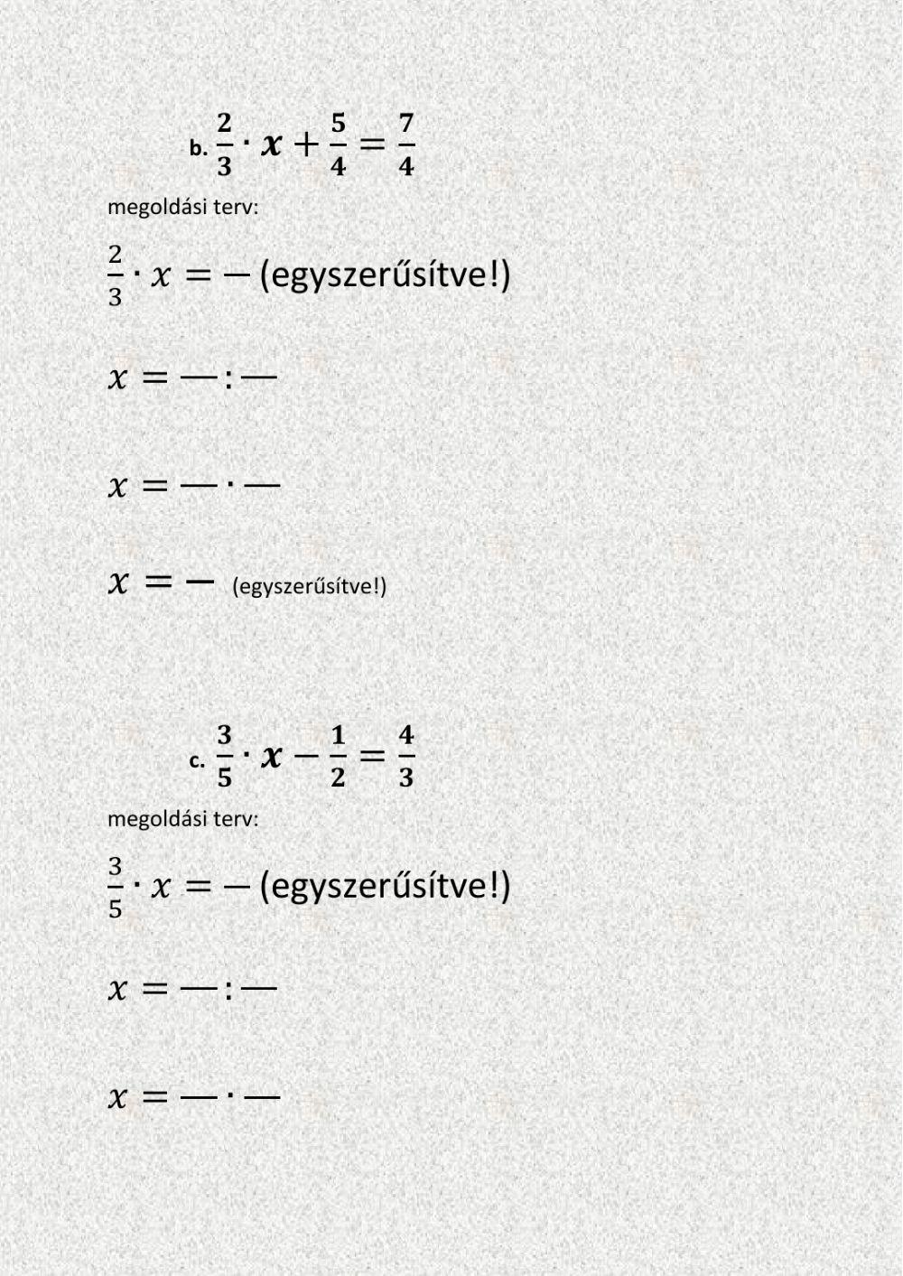 Műveletek a racionális számok halmazán