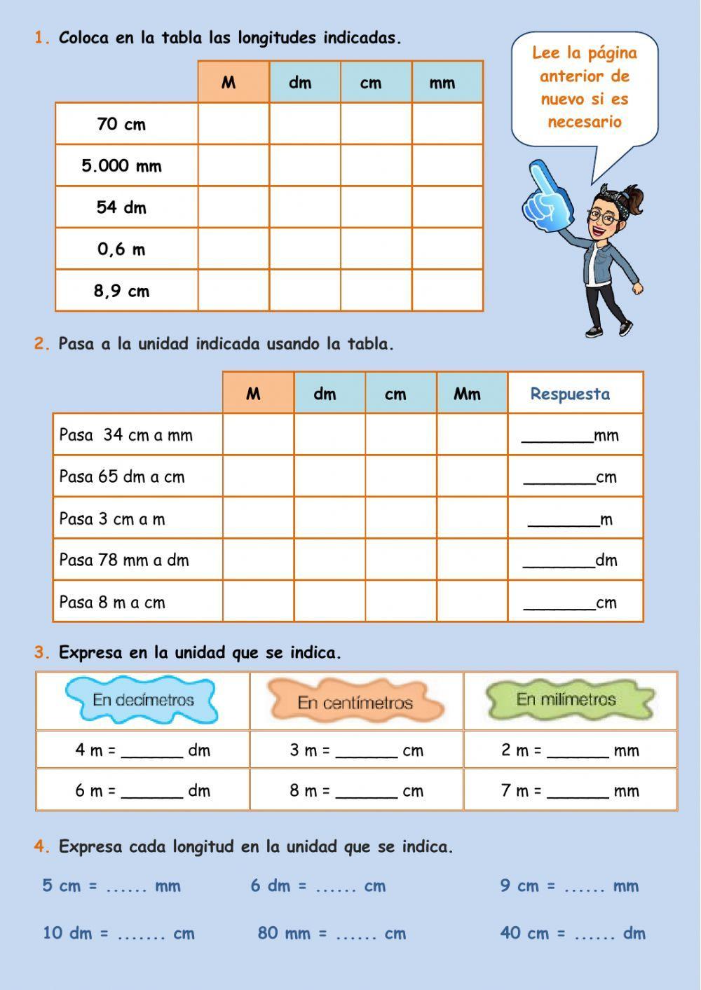 Submúltiplos del metro