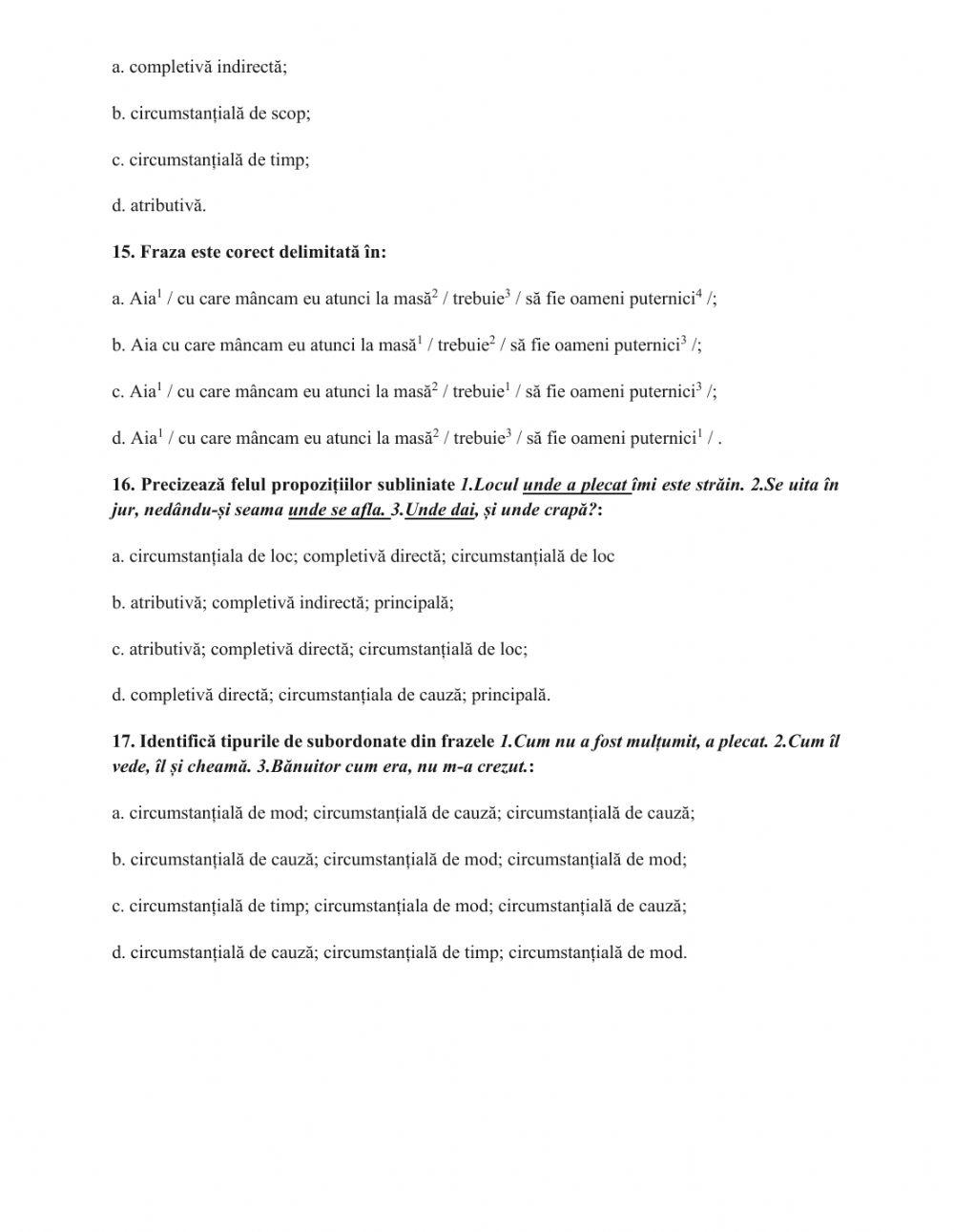 Analiza sintactică a frazei