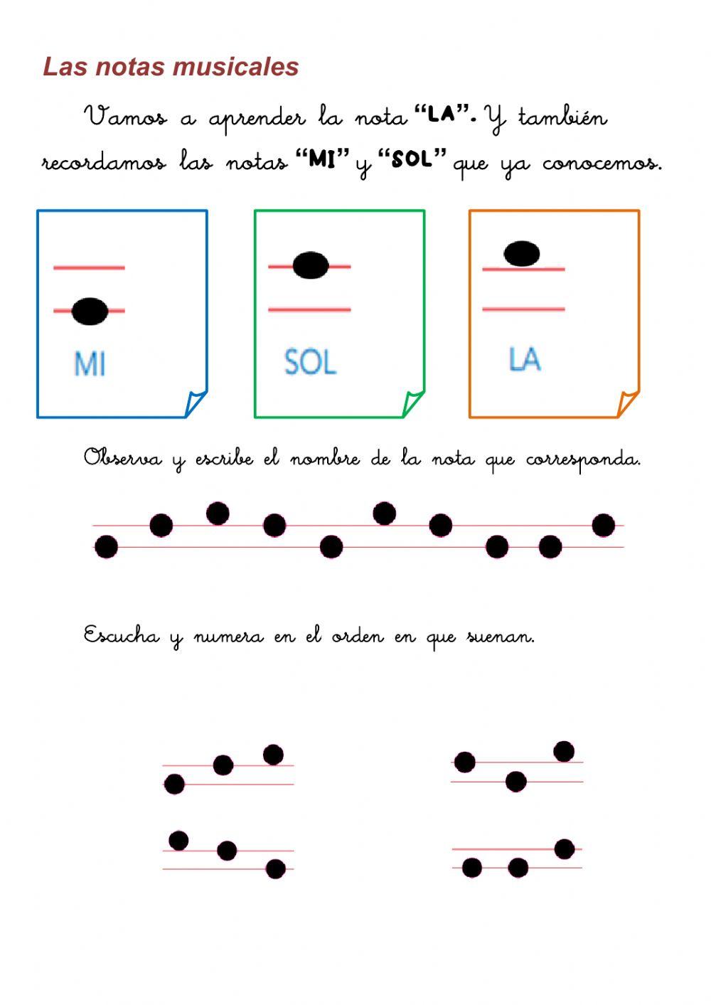 Música 2º. La nota LA