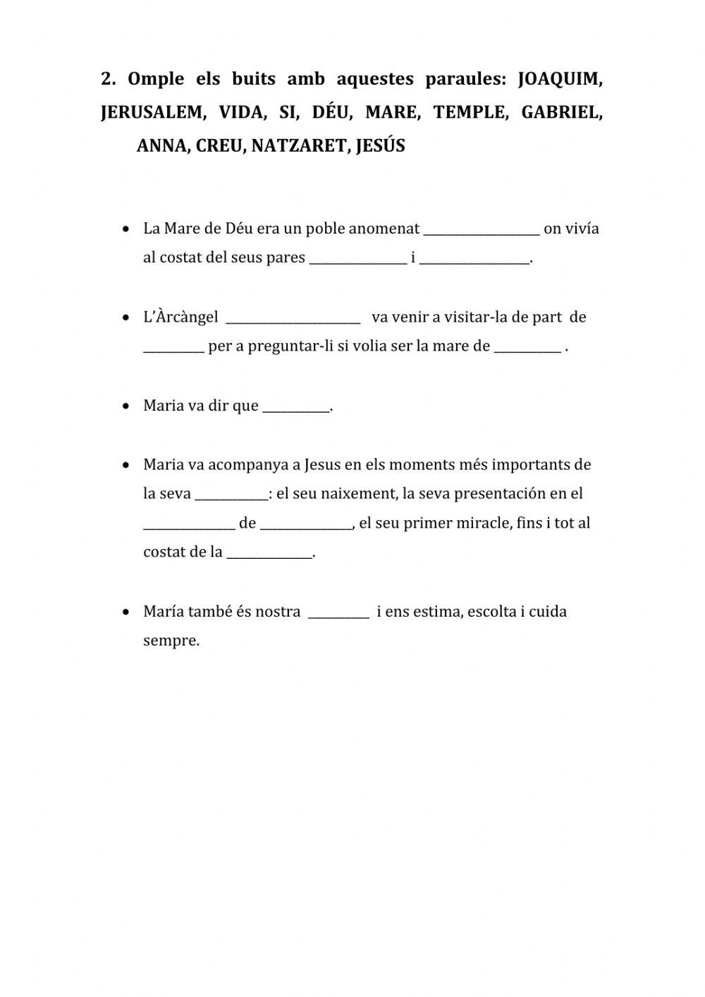 Mes de Maig - La Mare de Déu