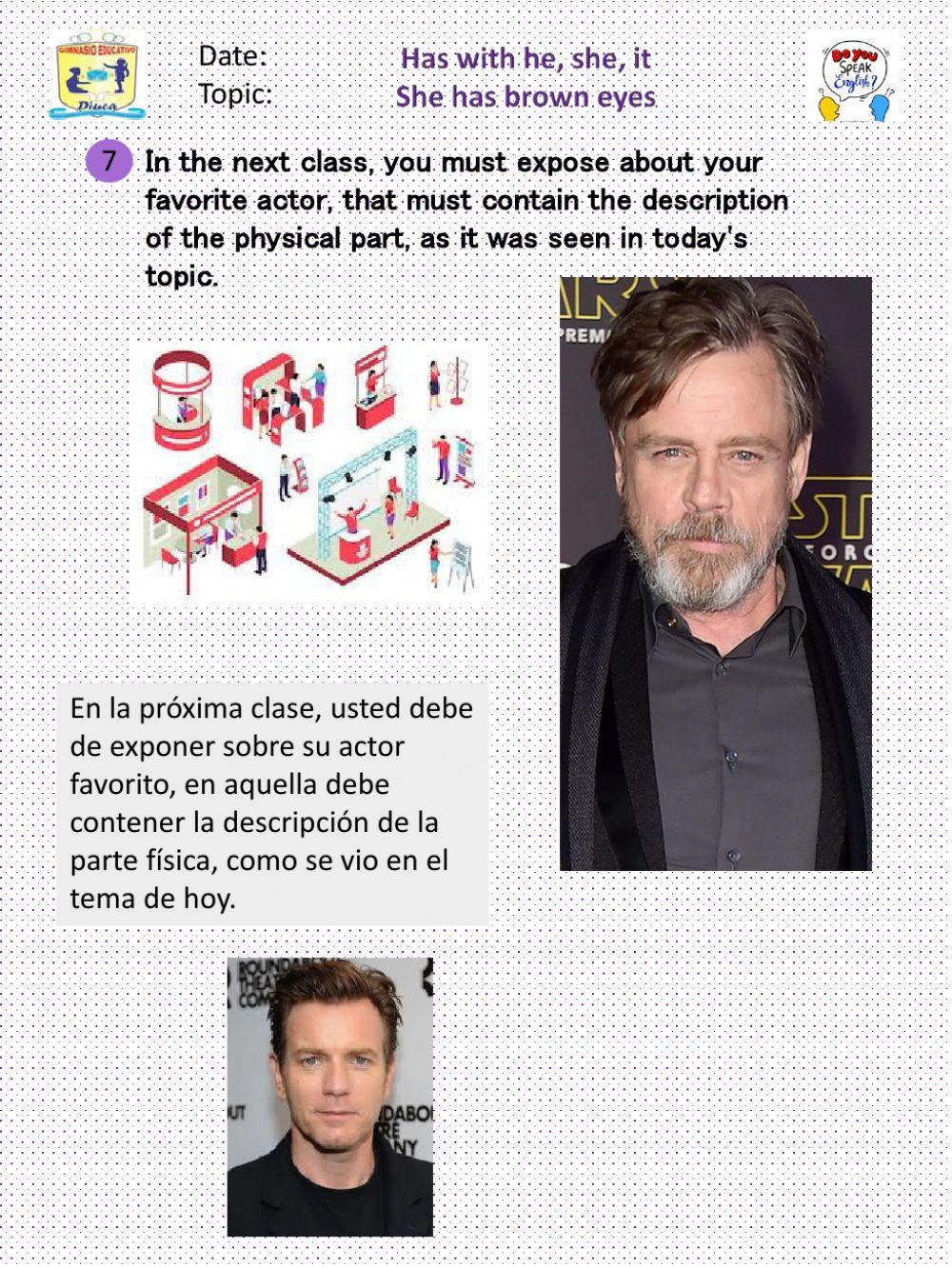 Has with he, she, it worksheet | Live Worksheets