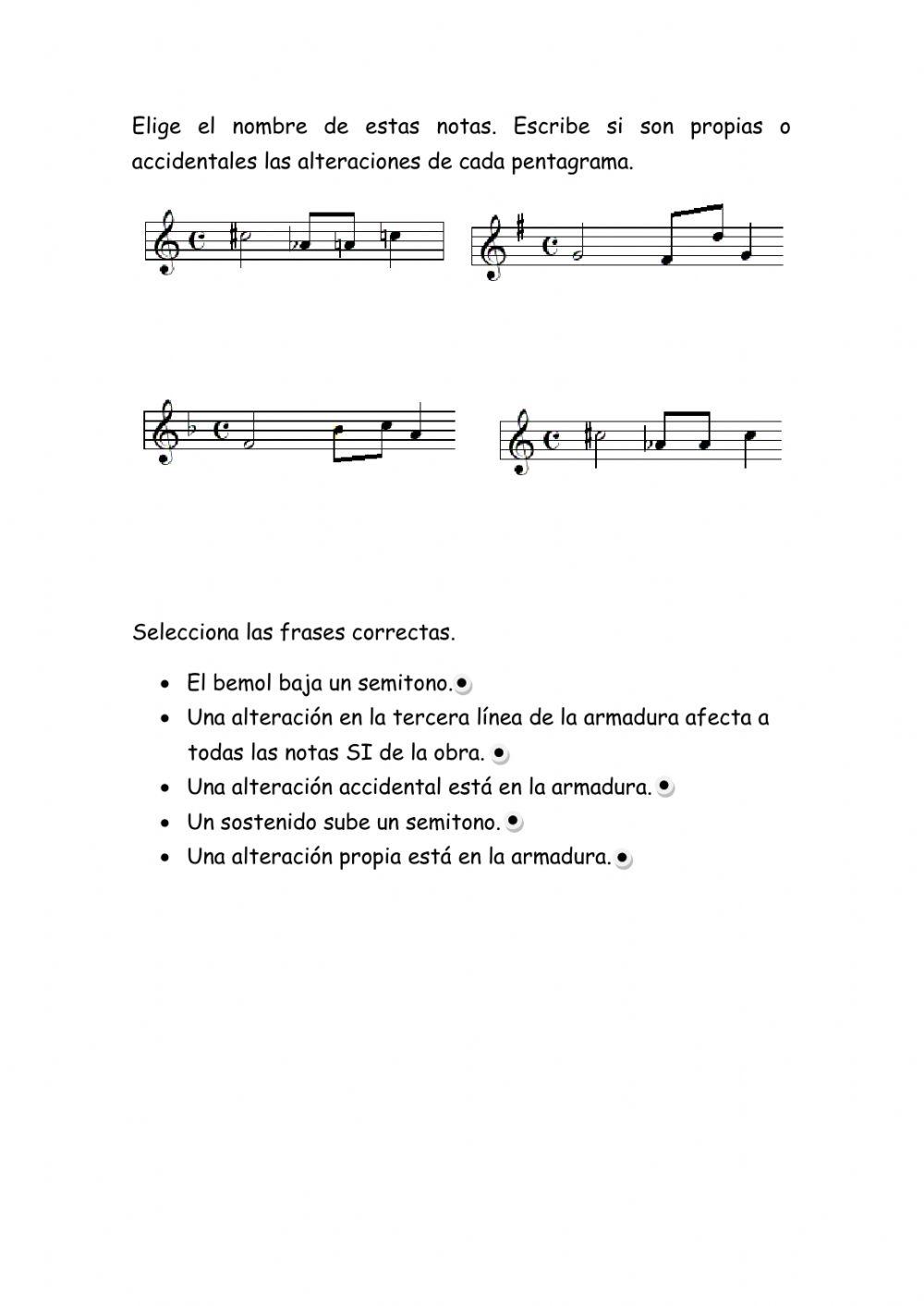 Alteraciones musicales