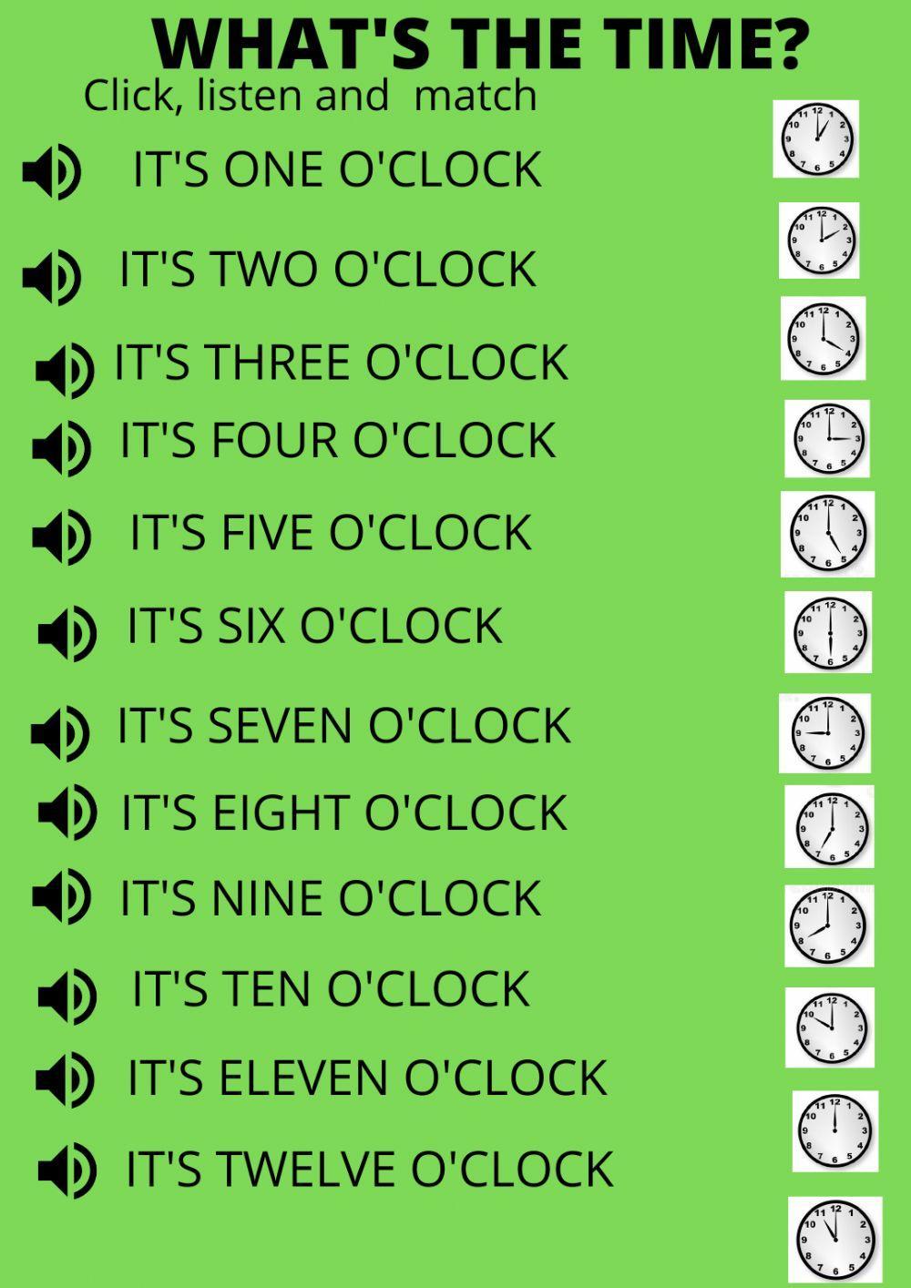 What time is it? What time is it?