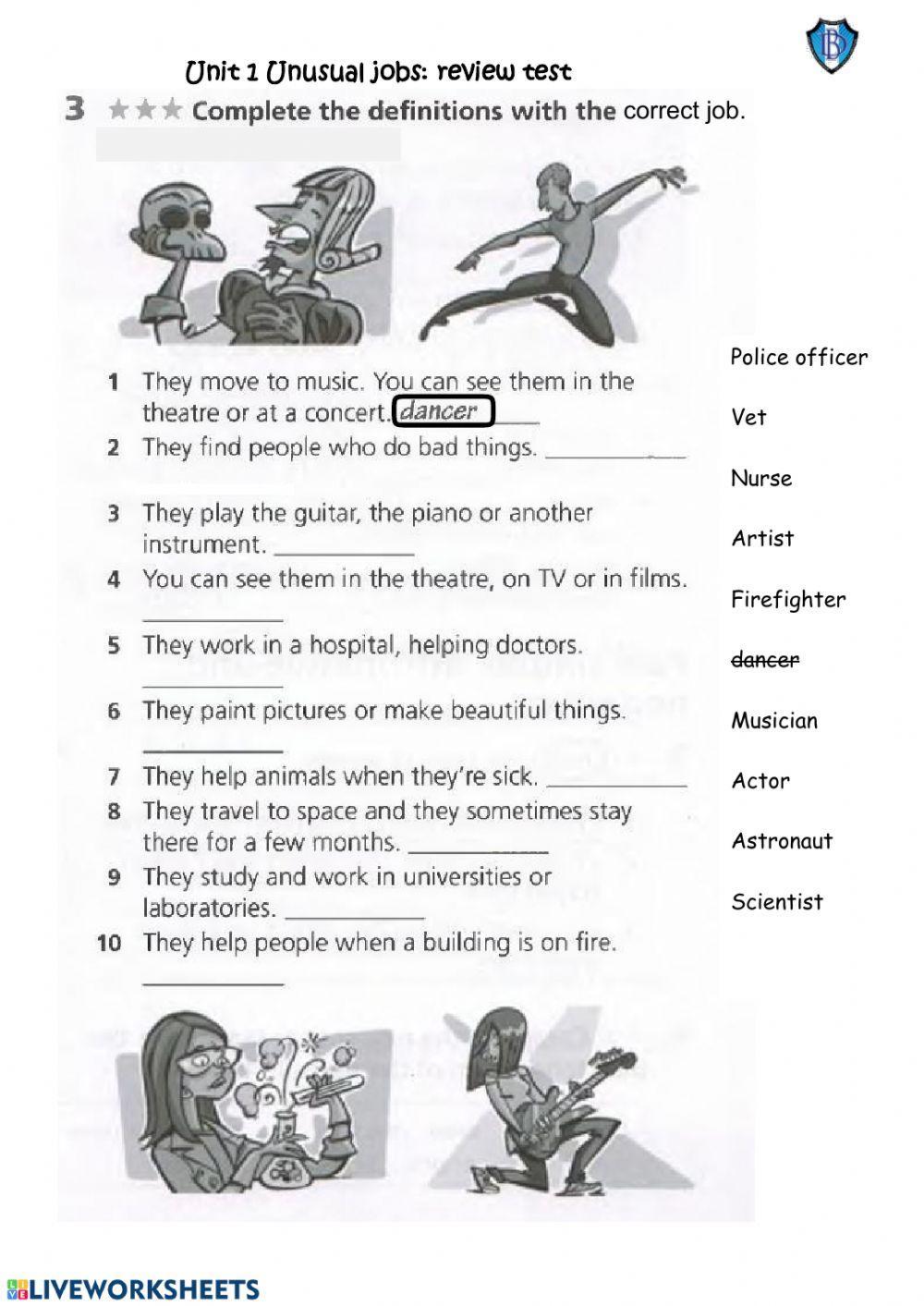 Unit 1. Jobs (Review)