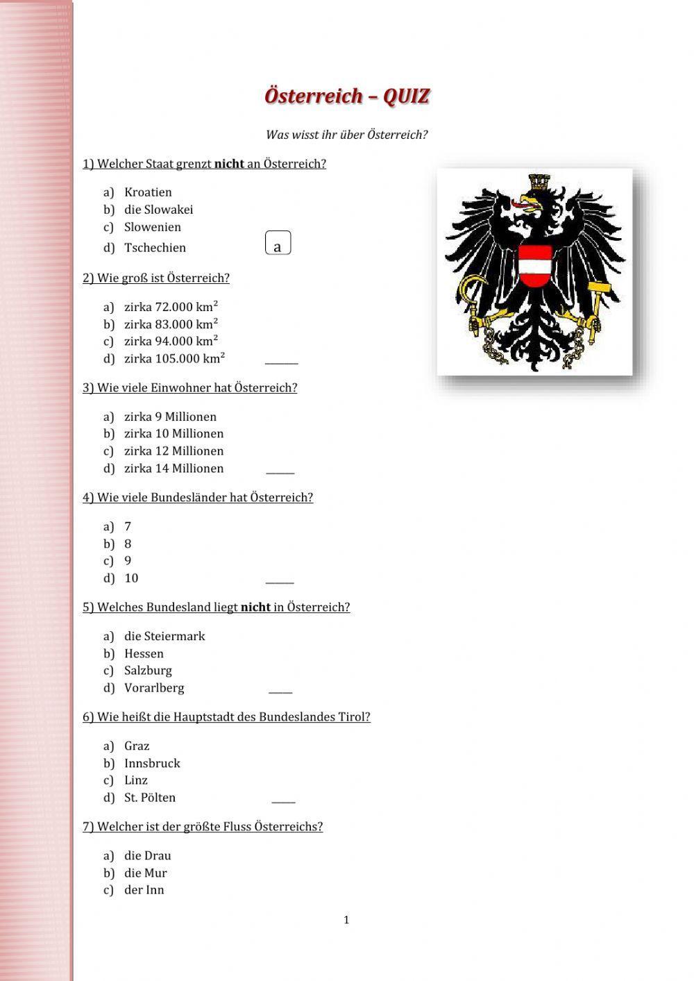 ÖSTERREICH QUIZ