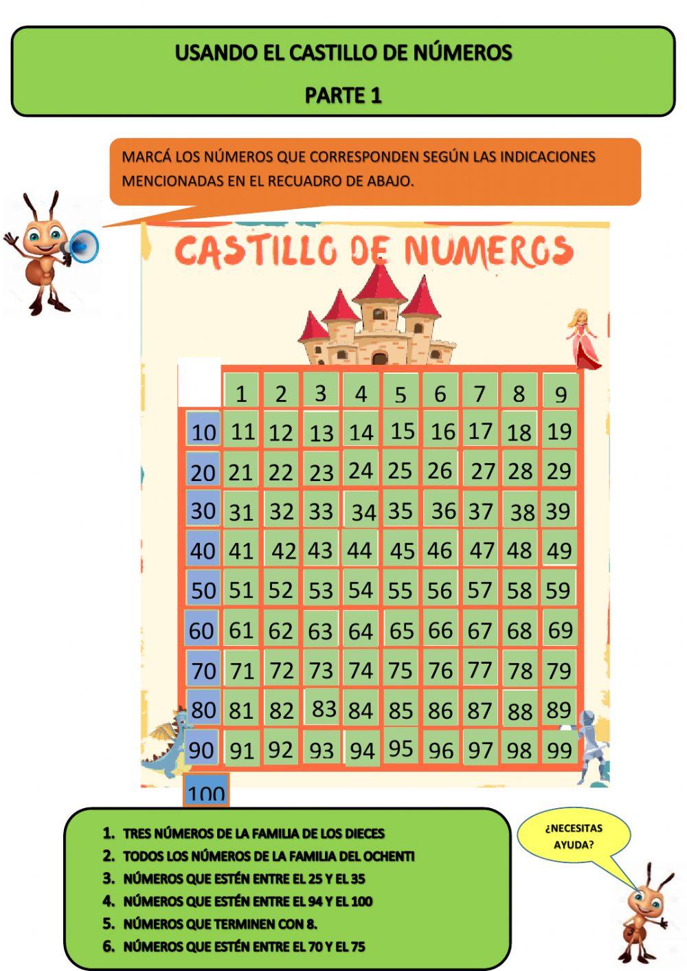 Actividad: encontrando números en el castillo de números parte 3