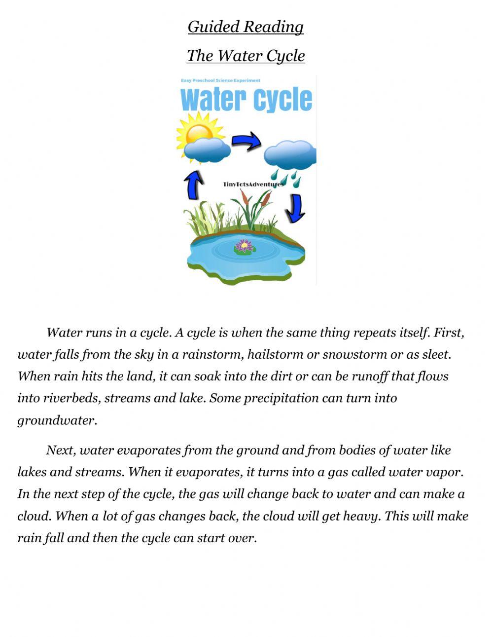 Guided Reading - The Water Cycle