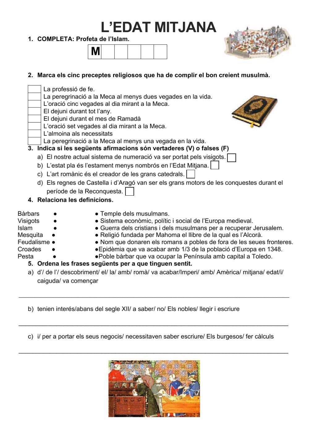 Edat Mitjana. Repàs 5é