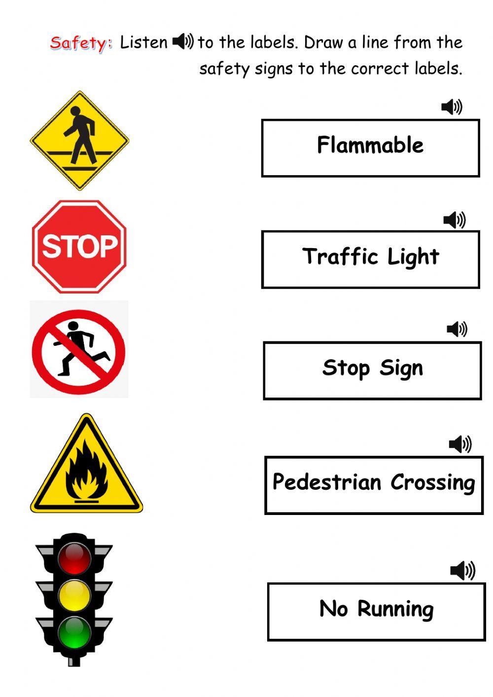176055 Safety Signs ShellyC LiveWorksheets