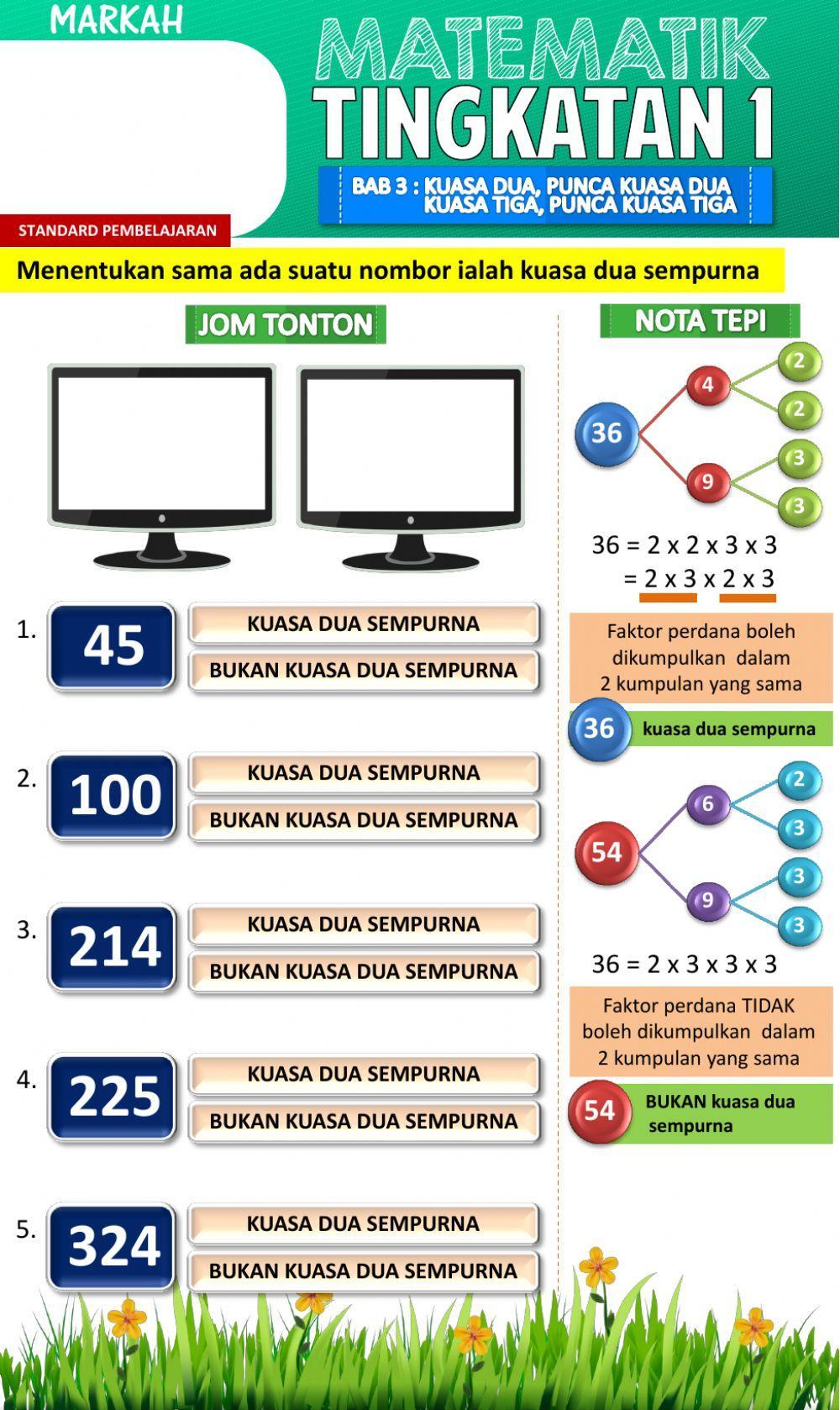 Menentukan kuasa dua sempurna