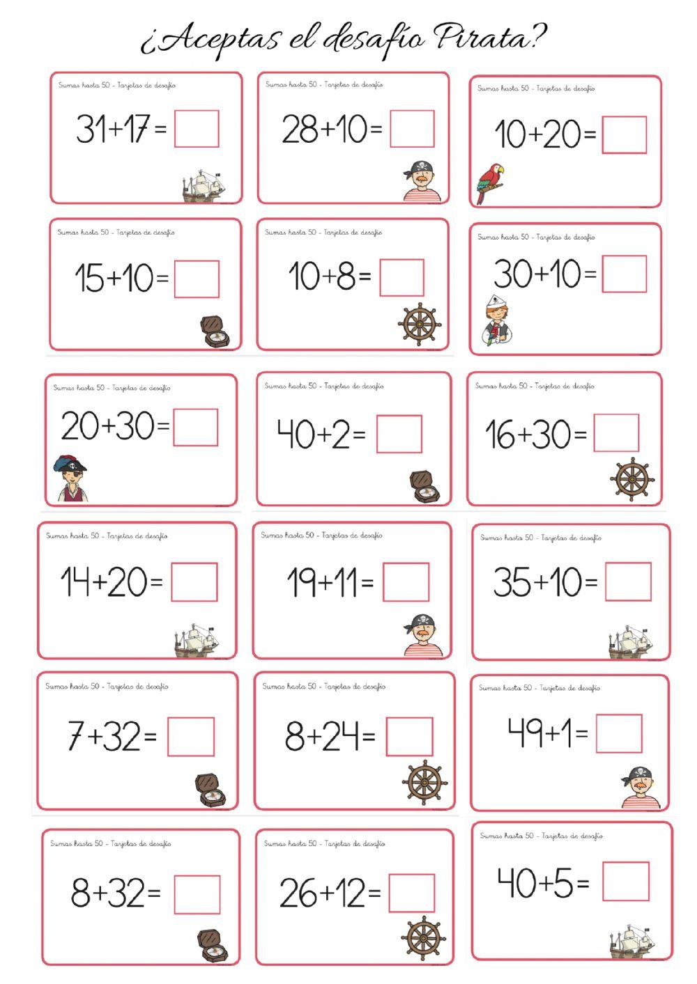 Cálculo mental sumas