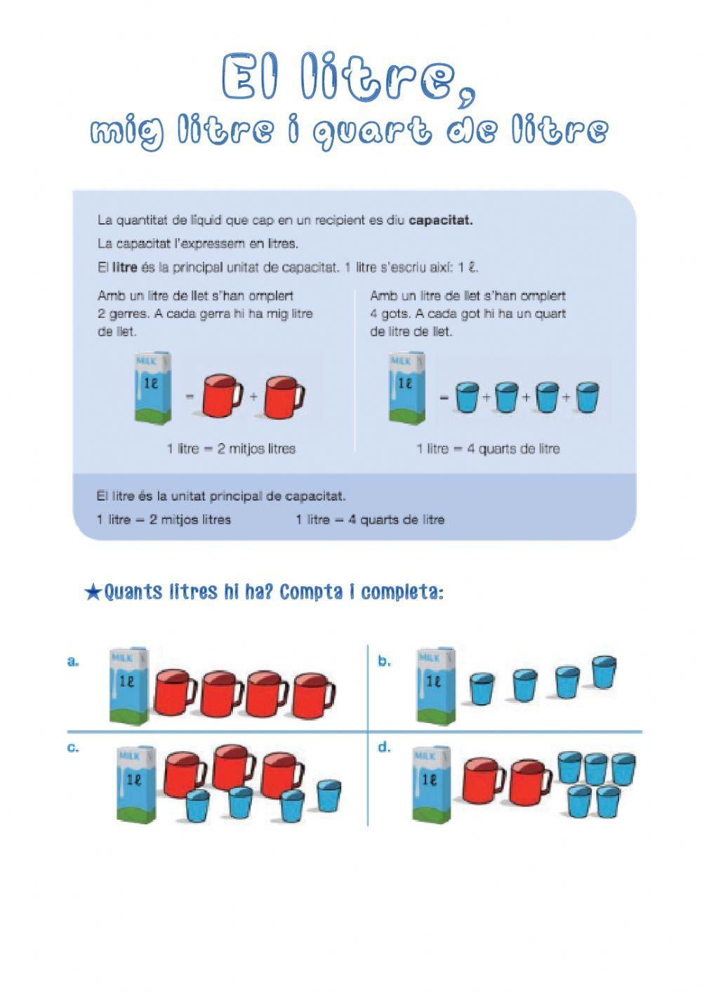 Litres Mig Litre I Quart De Litre Worksheet Live 53% OFF Litres Mig Litre I Quart De Litre Worksheet Live 53% OFF
